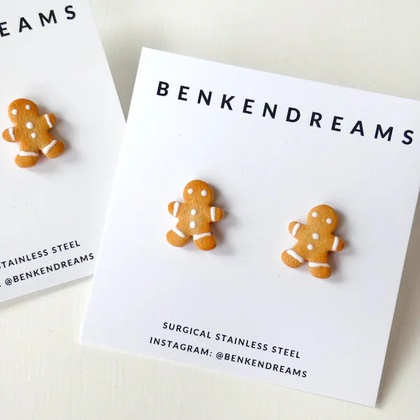 Gingerbread Man Earrings