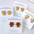 Mini Tiny teddy clay earrings