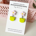 Frog Flower Earrings