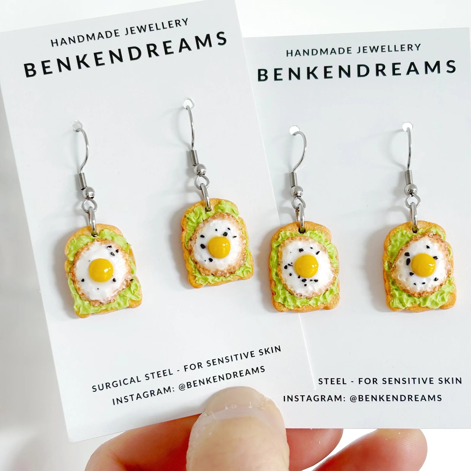 Toast egg avocado Earrings