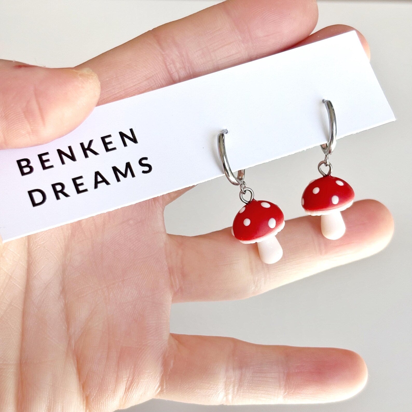 Red Mushroom Earrings