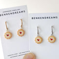 Jammy Heart Biscuit Earrings