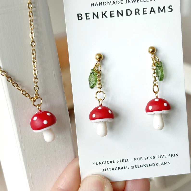Mushroom Earrings